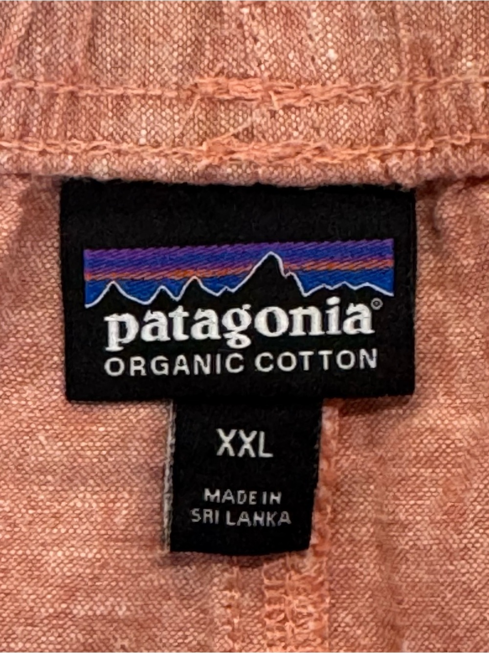 Patagonia Baggies Naturals Shorts XXL Chambray Quartz Coral Organic Cotton Hemp - Picture 6 of 10